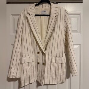 Old Navy Striped Women's Linen Blazer